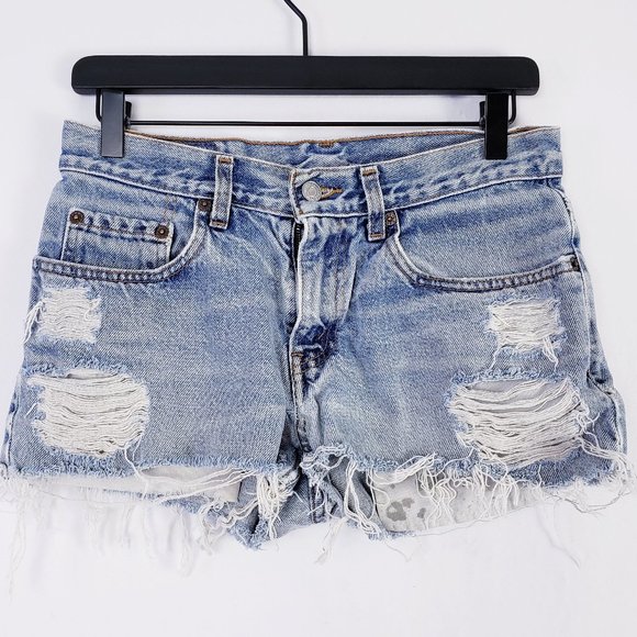 Levi's Pants - Levi's Distressed Patched Destroyed Short Shorts